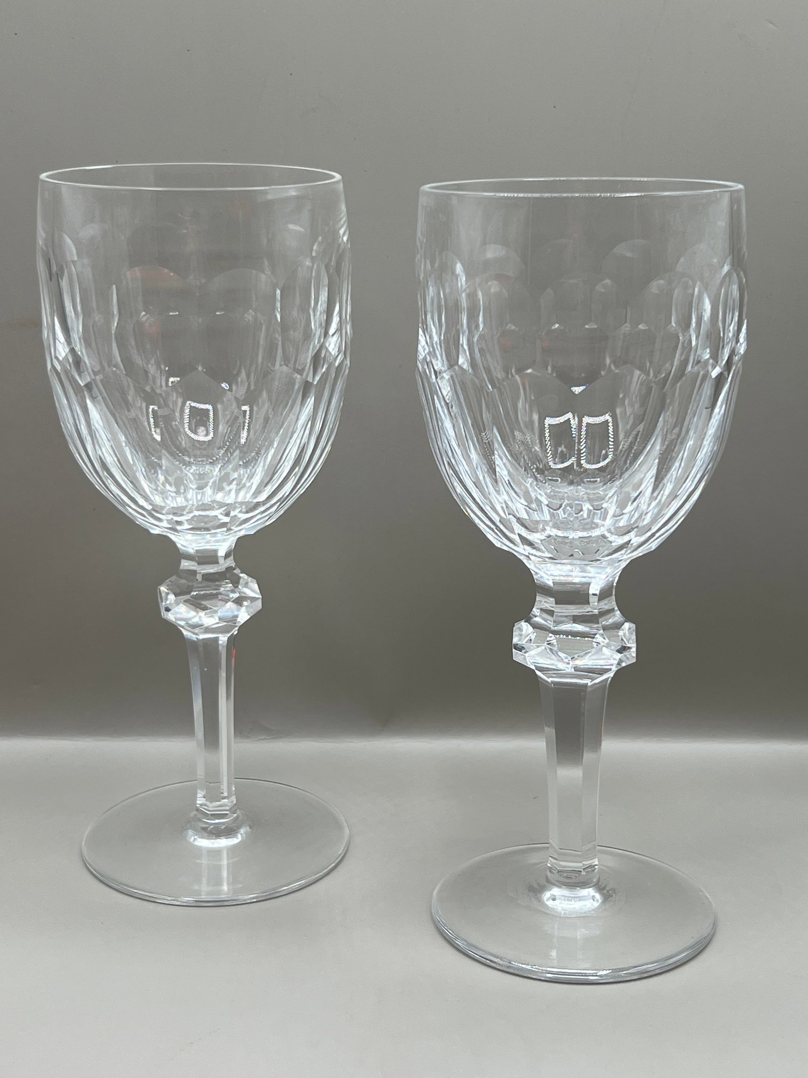 (2) Waterford Curraghmore Crystal Blown Glass Stemware Water Goblet (1 of 7)