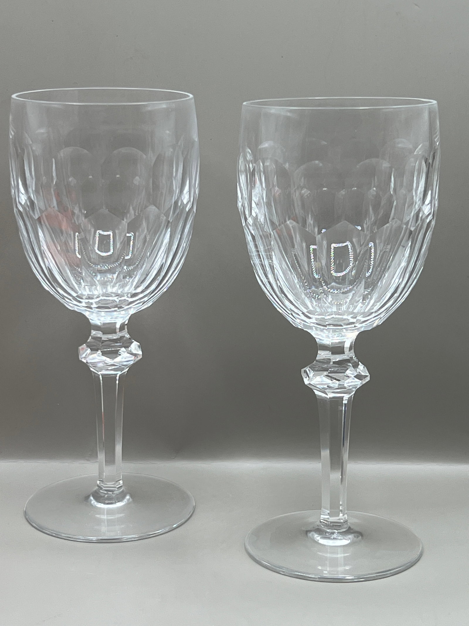 (2) Waterford Curraghmore Crystal Blown Glass Stemware Wine Glass Goblet: just in time for Christmas Dinner (if you're local!)