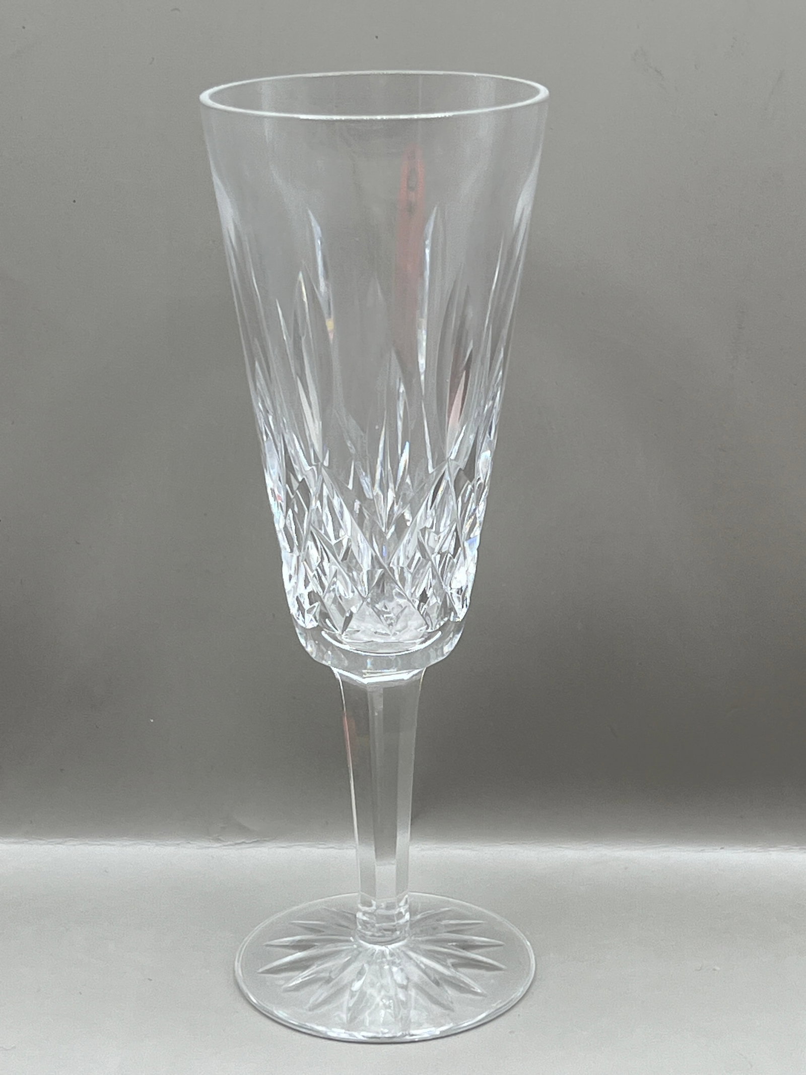 Single Waterford Lismore Fluted Champagne Crystal Blown Glass Stemware: great for replacement!