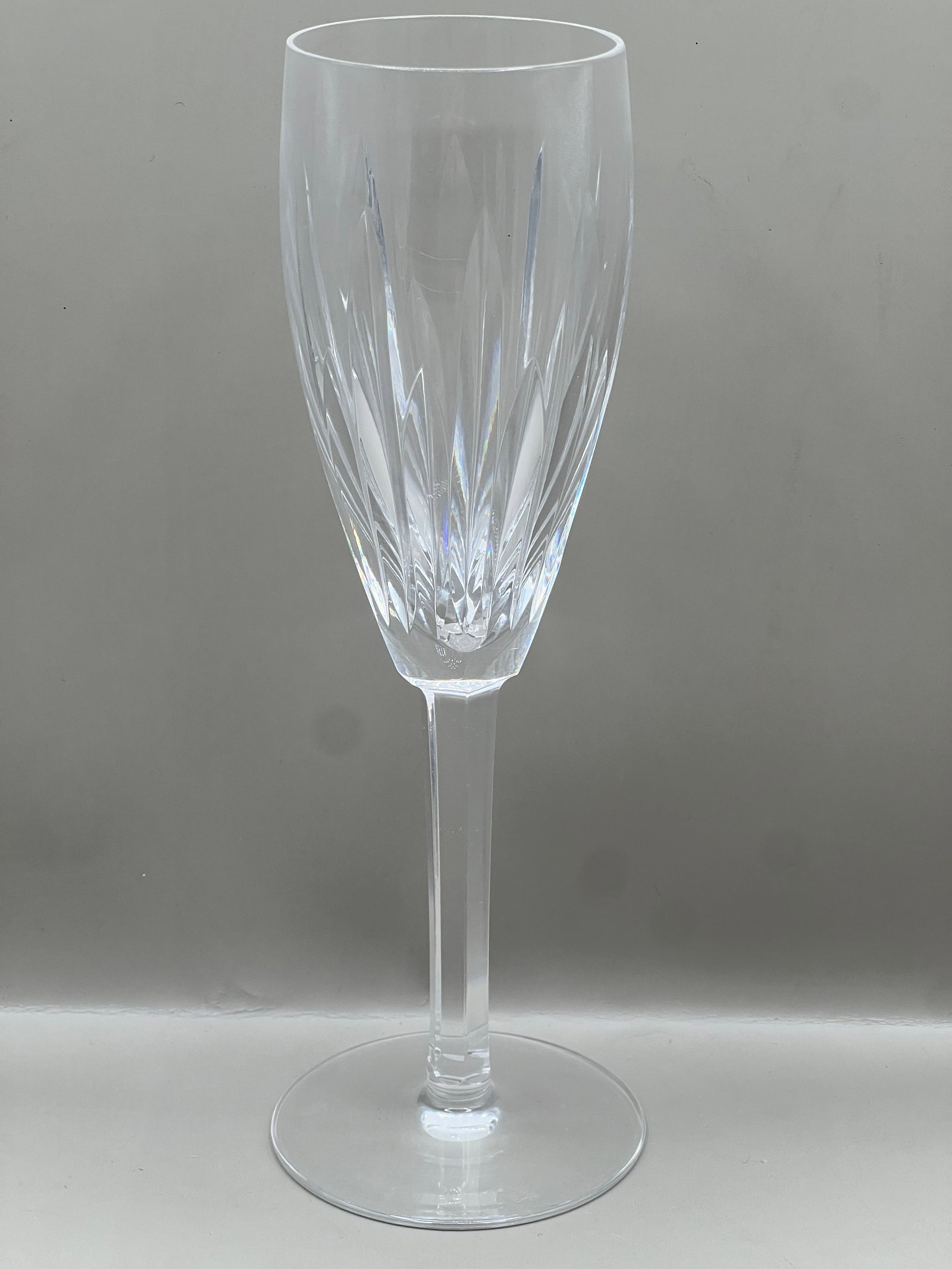 Single Waterford Carina Fluted Champagne Crystal Blown Glass Stemware: great for replacement!