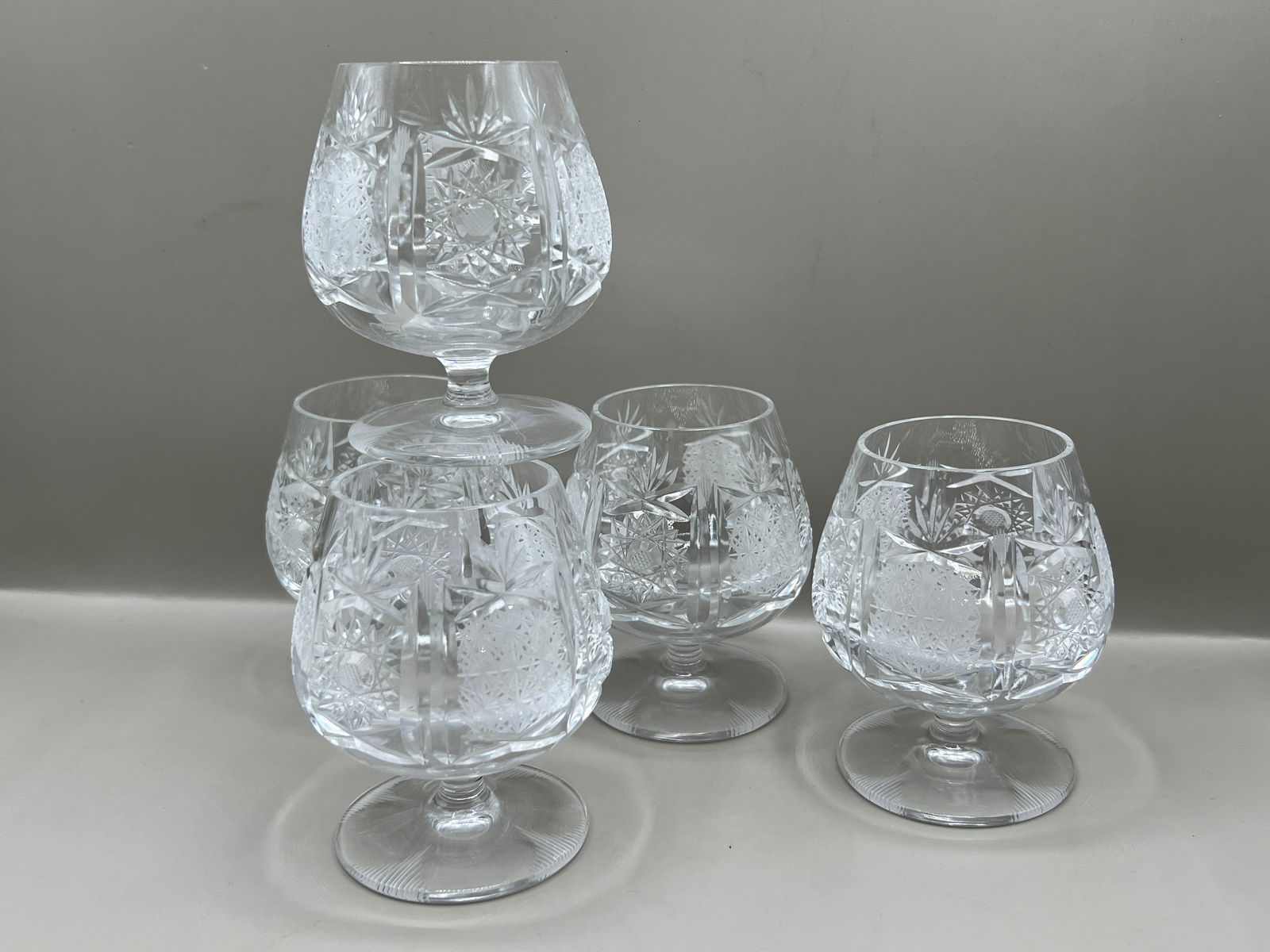 Cut Crystal Brandy Snifter Glasses (1 of 7)