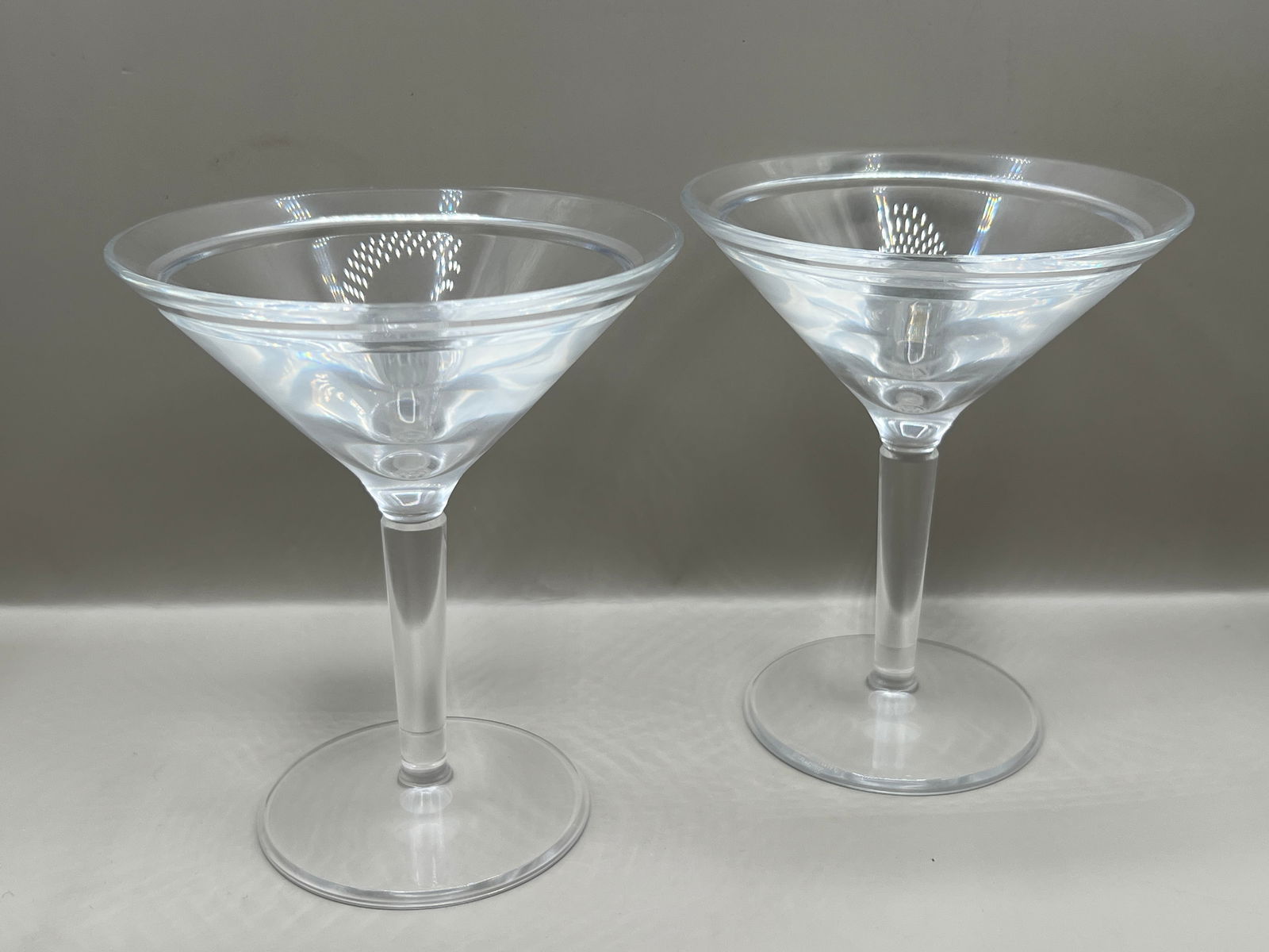 (2) David by Waterford Crystal Martini Glasses Drinking Glass (1 of 6)