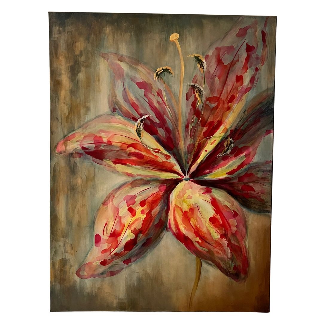 48"x 36" Uttermost "Splash of Spring" Lily Motif Stretched Printed Canvas (1 of 4)