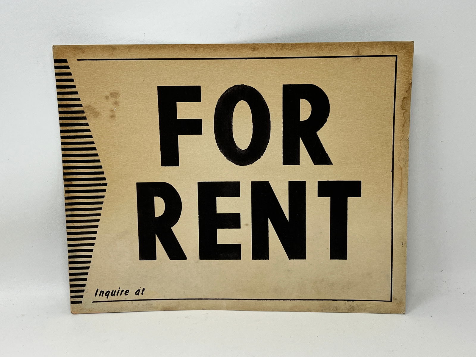 c1940 French "for rent" Cardstock Window Sign Ephemera