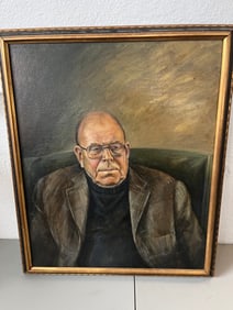 Original Painting of Wayne State Professor