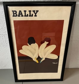 Vintage Bally Le Lotus Bernard Villemot Screenprint Poster