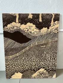 Vintage Batik on Stretcher Frame