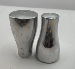 Nambe Kissing Salt & Pepper Shakers designed by Karim Rashid