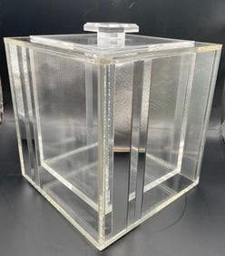 Mirror in Lucite Vintage Modern Ice Bucket