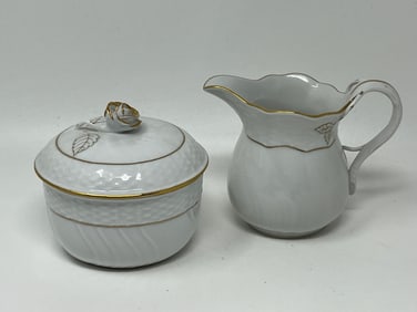 Herend Hungary Cream & Sugar Bowl