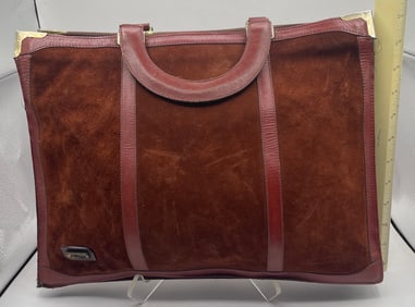 Vintage Phillipe Suede & Leather Attache Handbag