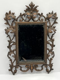 French Gilt Bronze Frame with Antique Mirror