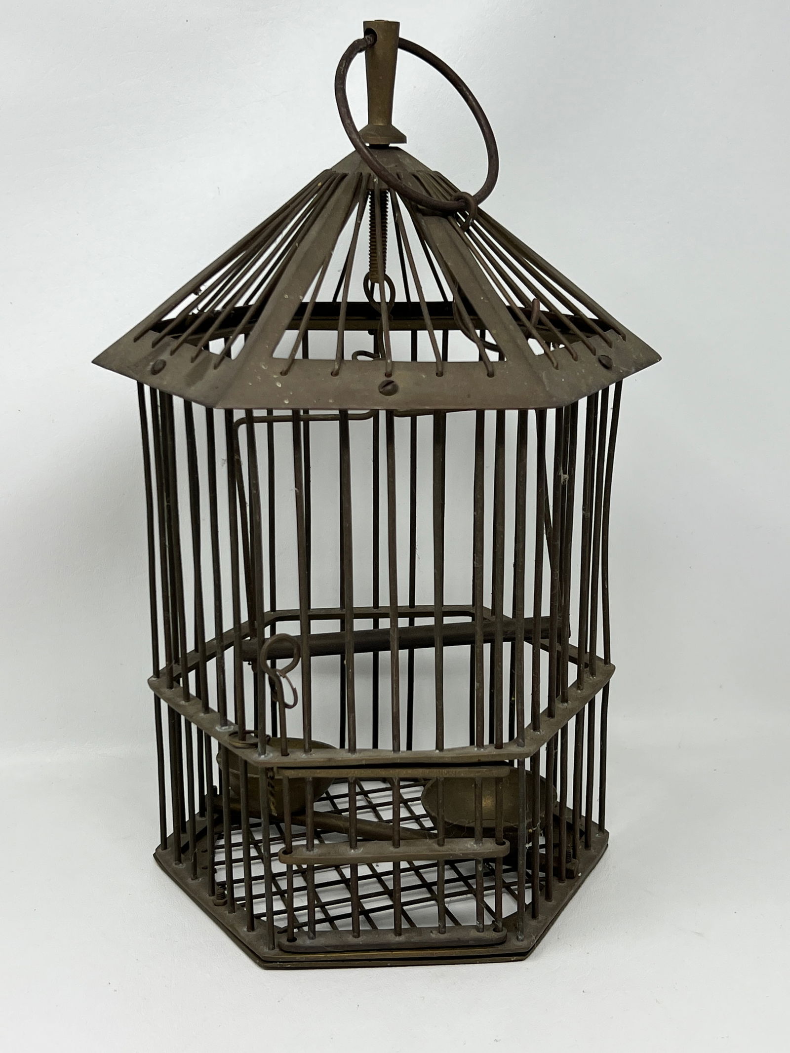 Vintage Brass Birdcage Hanging Decor (1 of 6)