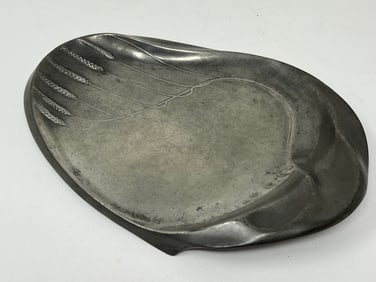 Kayserzinn Wheat Motif Puddle Dish Art Deco
