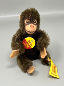 3" Steiff Jocko Mohair Jointed Limbs Monkey Doll Stuffed Animal 0020/11