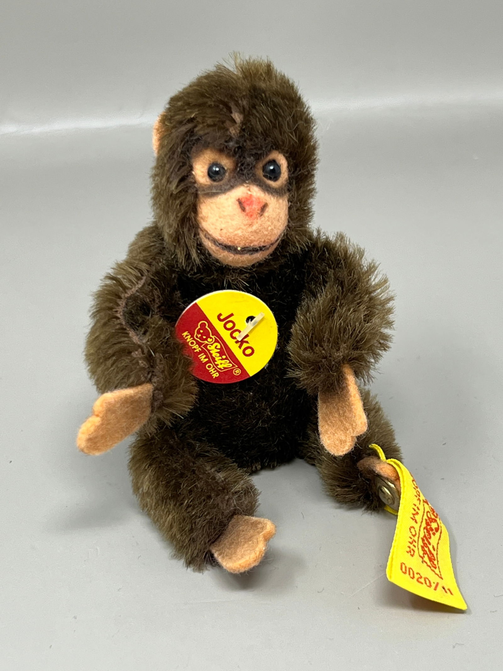3" Steiff Jocko Mohair Jointed Limbs Monkey Doll Stuffed Animal 0020/11 (1 of 6)