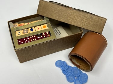 Vintage Poker Americano Dice Set