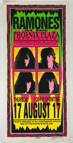 Mark Arminski Signed RAMONES at Phoenix Plaza Concert Poster