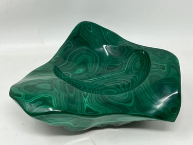 Natural Malachite Decorative Bowl 8"