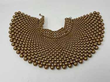 Dissent Collar Vintage Beaded Bib Necklace