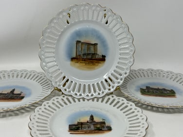 New Michigan Central Station Detroit Landmarks Vintage Decorative Plates