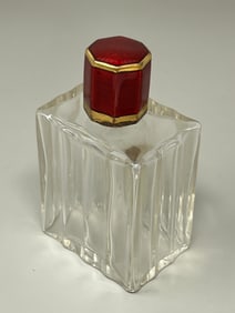 Spiderweb Enamel Antique Perfume Bottle