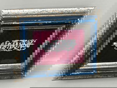 Cyrillic Language Brooch in Shadowbox Frame