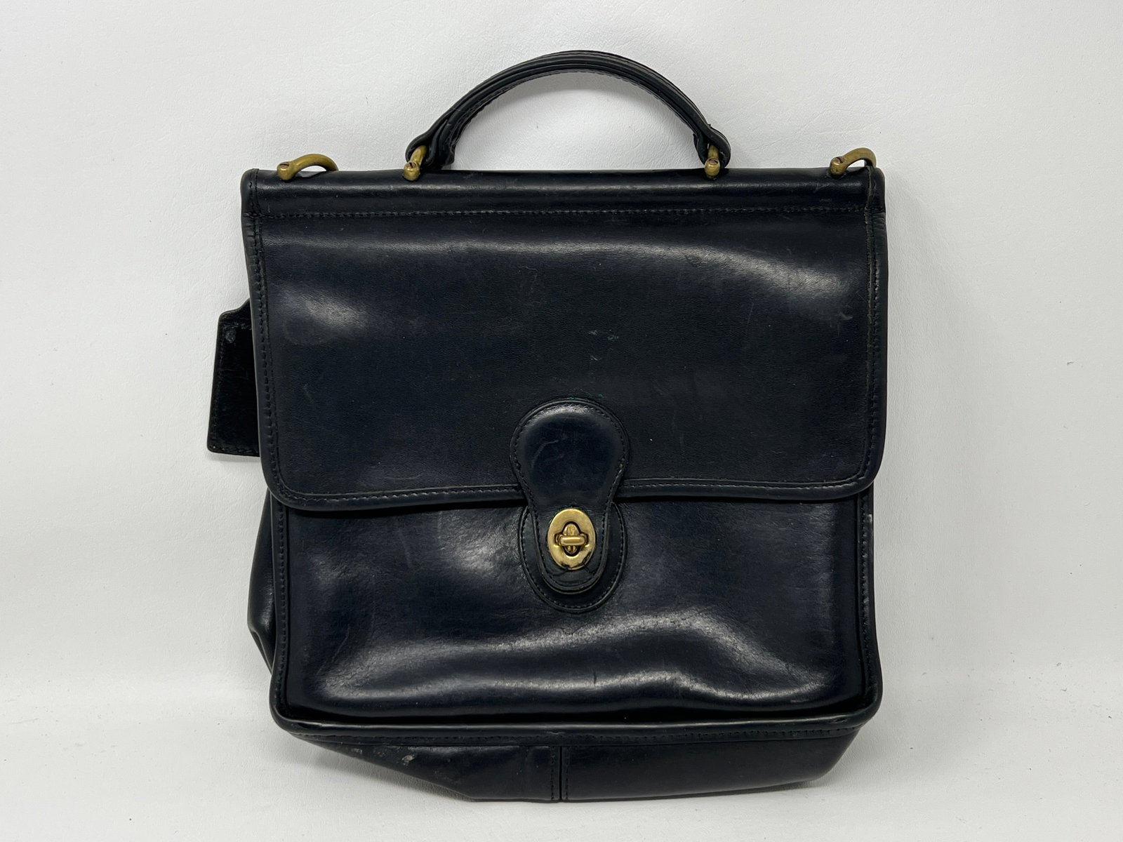 Vintage Leather Coach Handbag Purse (1 of 16)