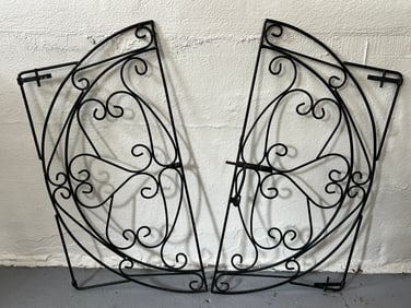 Pair of Antique Wrought Iron Gate Doors Dates