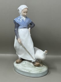 Royal Copenhagen Girl with Goose Danish Porcelain Figurine