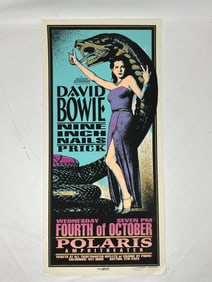 Mark Arminski Signed David Bowie, Nine Inch Nails, Prick Concert Poster