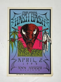 Mark Arminski Signed Hash Bash 1994 Poster Ann Arbor Michigan