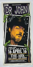 Mark Arminski Signed Dr John at The Ark Ann Arbor Concert Poster
