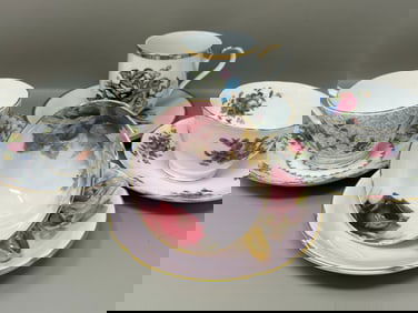 Vintage Bone China Teacups Saucers