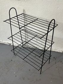 Midcentury Modern Iron Plant Stand Table