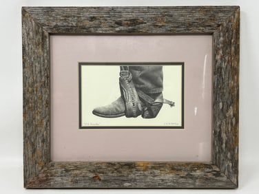 Jeff Hillberry "Old Favorites" Framed Print Cowboy Boots
