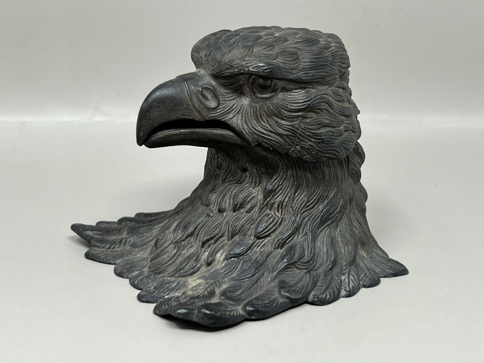 Early 20c Antique Cast Metal Eagle Inkwell (1 of 9)