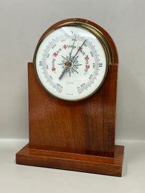 West German Coles Barometer w Wood Base