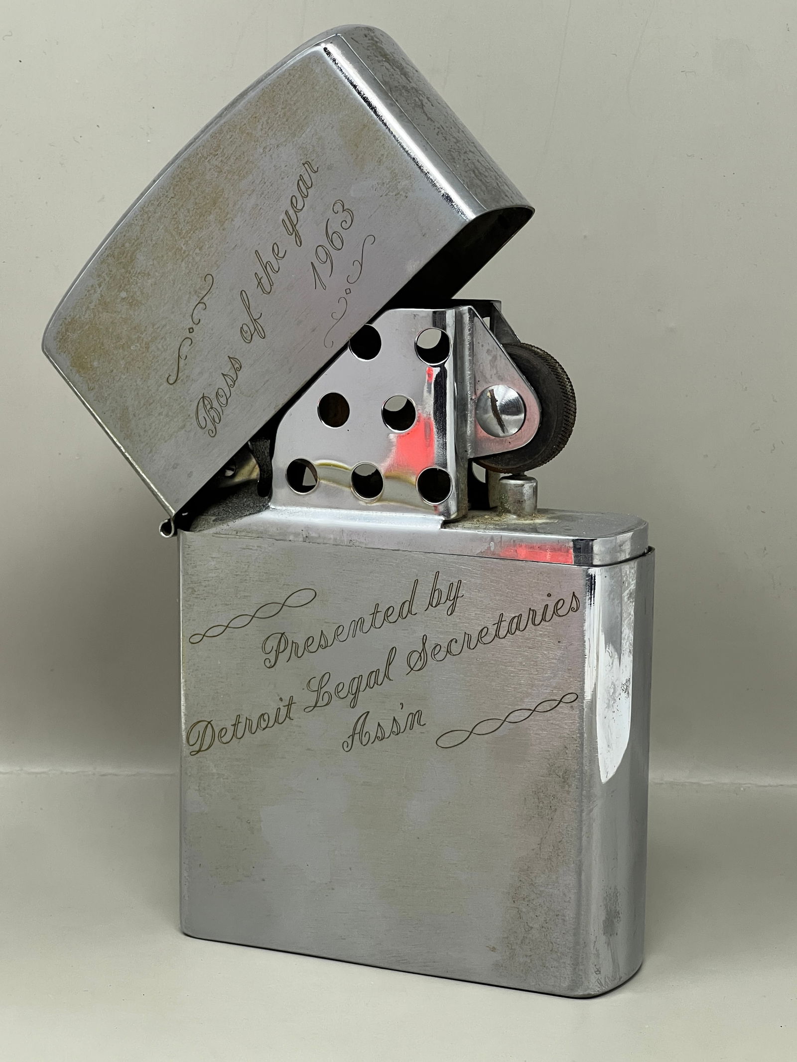 Large Zippo Style Lighter with Inscription (1 of 12)