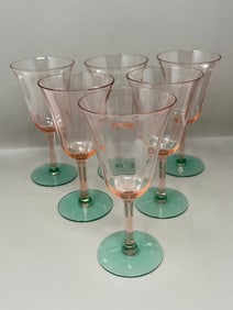Uranium Glass Water Goblet Stemware