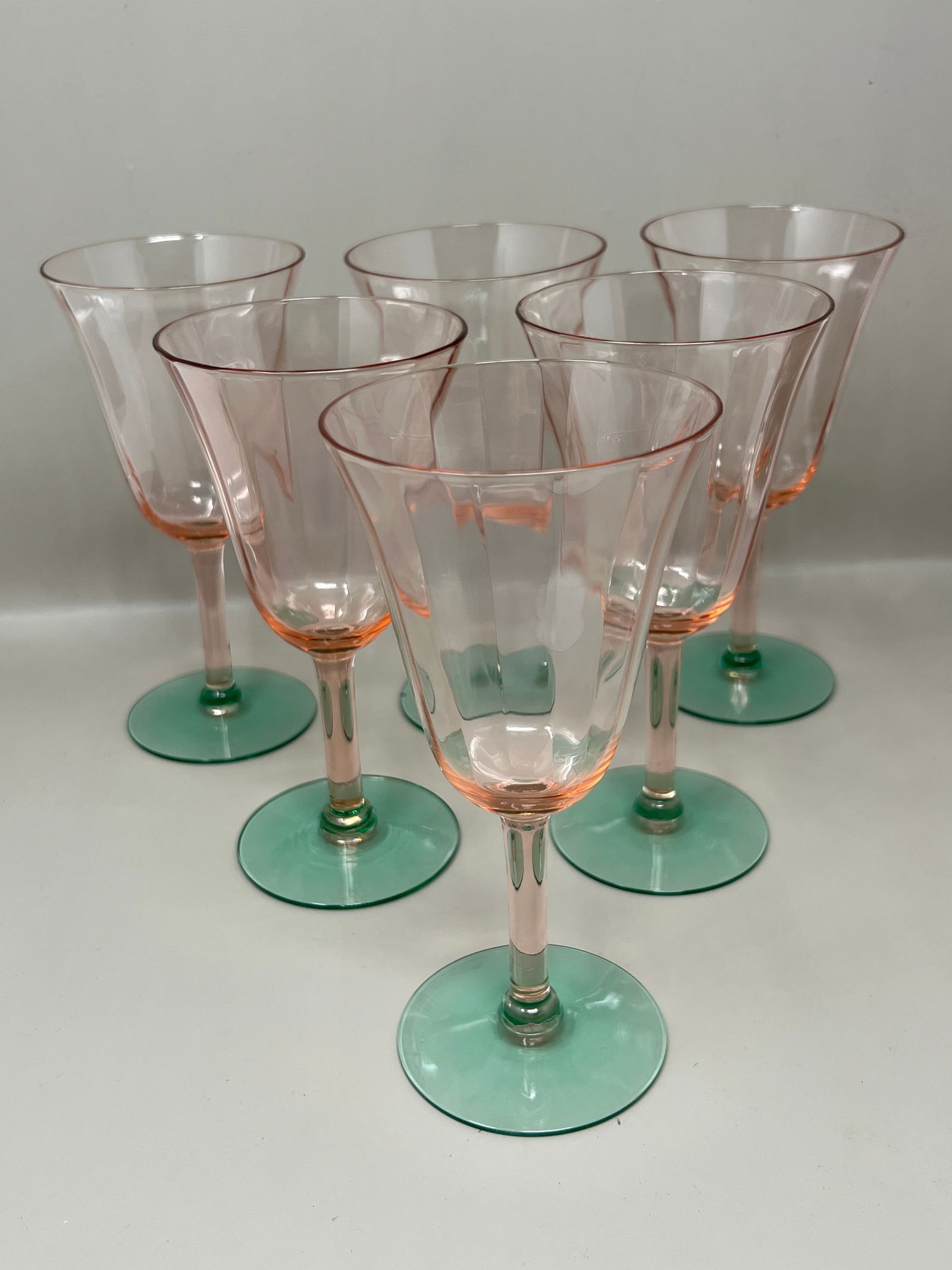 Uranium Glass Water Goblet Stemware (1 of 9)