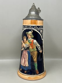 Large German Beer Stein w Stamps
