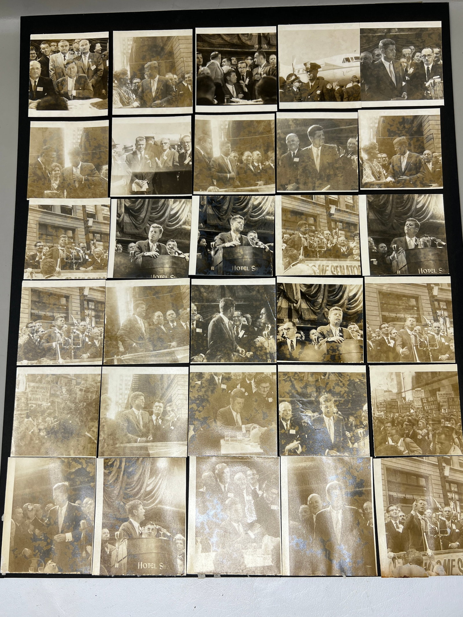 JFK Candid Photograph Collection John F Kennedy: older photos stored in frame for decades, see photos for any flaws