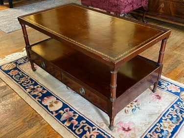 Mahogany Coffee Table on Casters