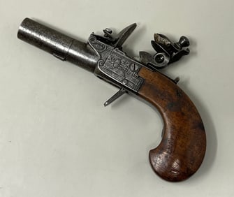 c .1800s European Antique Flintlock Pistol