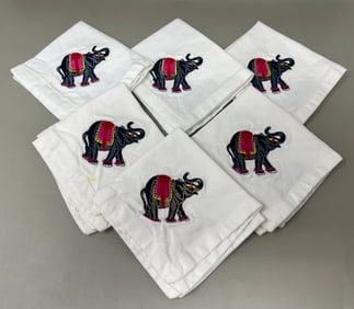 Pomegranate Inc. Embroidered Cocktail Napkin Set