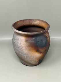 Artist Signed Raku Stoneware Vase