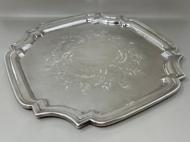 Vintage Silverplate Square Platter Dish