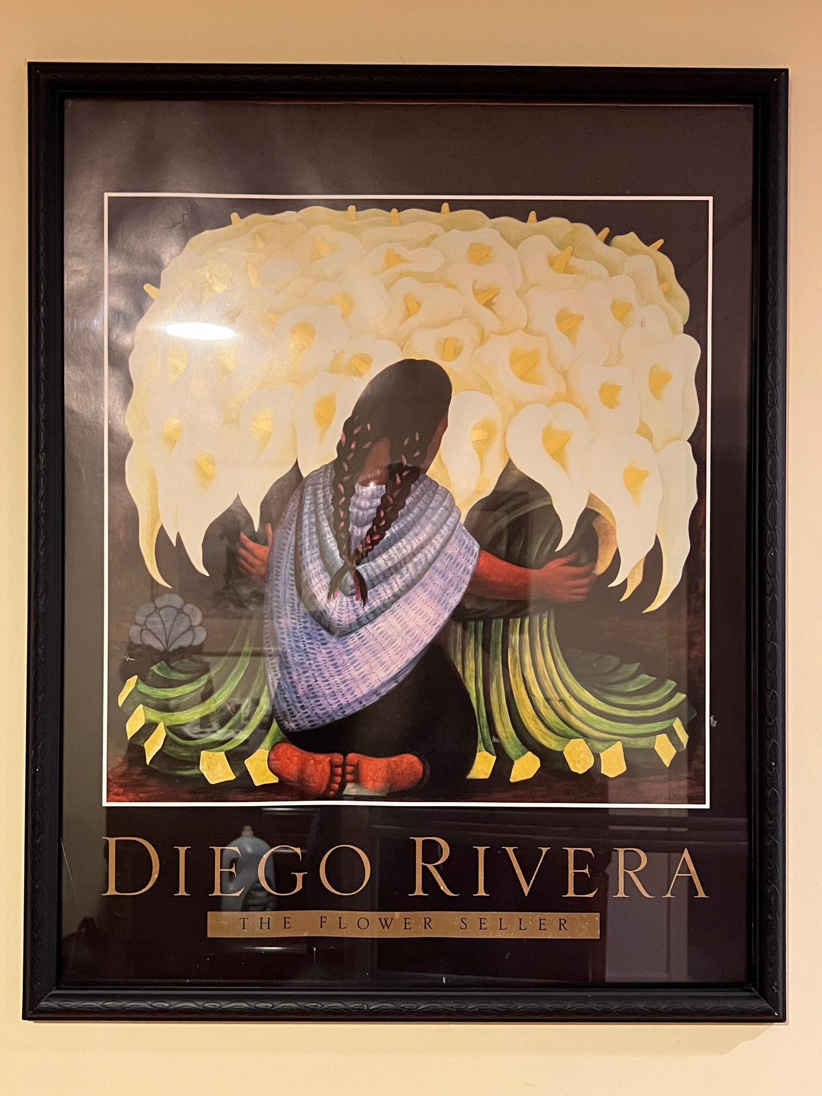 Framed Art Poster "The Flower Seller" Diego Rivera: Celebrated artist of the DIA
