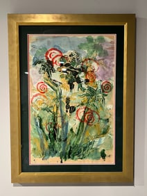 Franke Hauser Tempera on Paper Original Painting